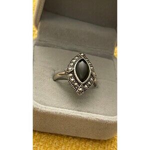 Black silver ring